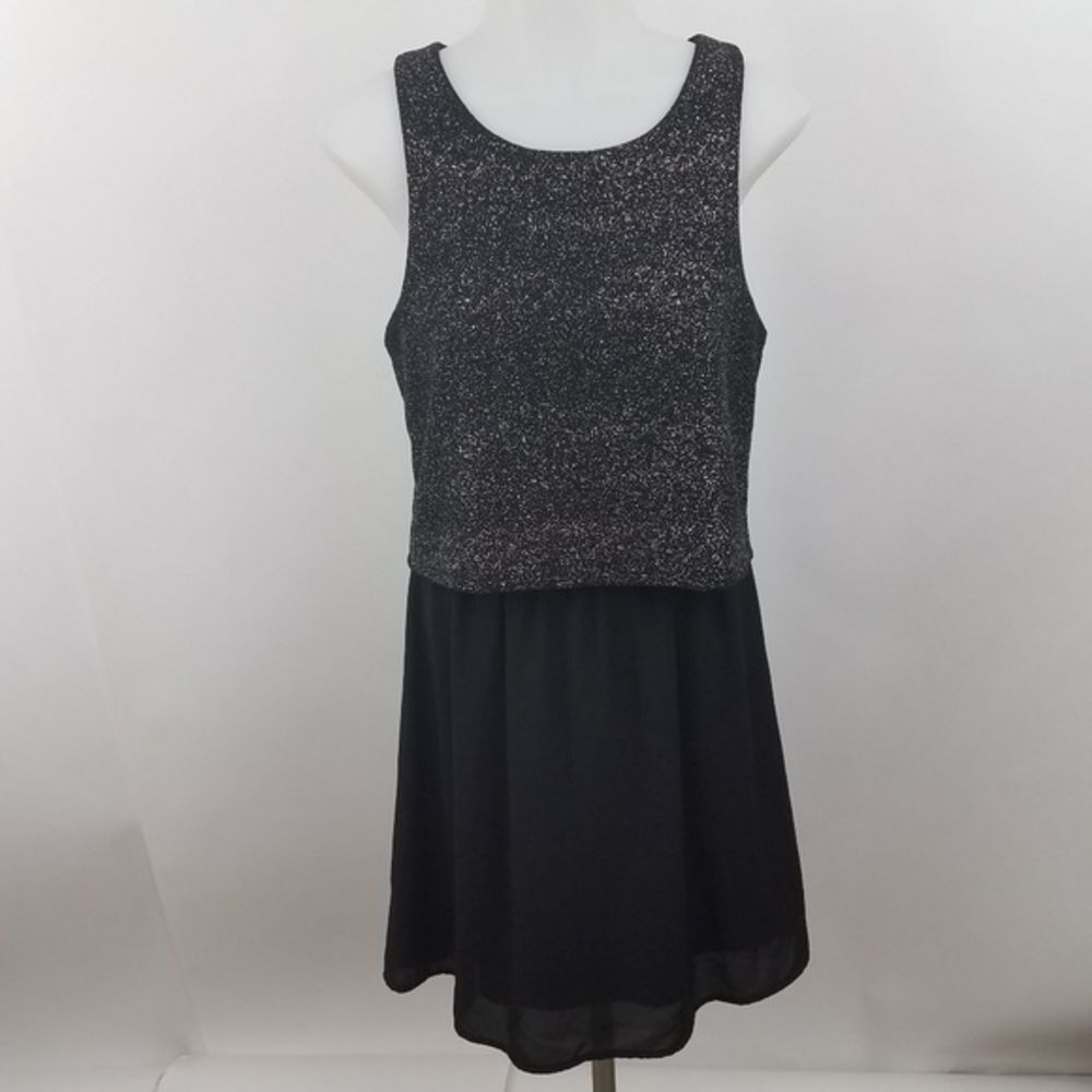 Everly Dress S Gold Metallic‎ Black Blous…